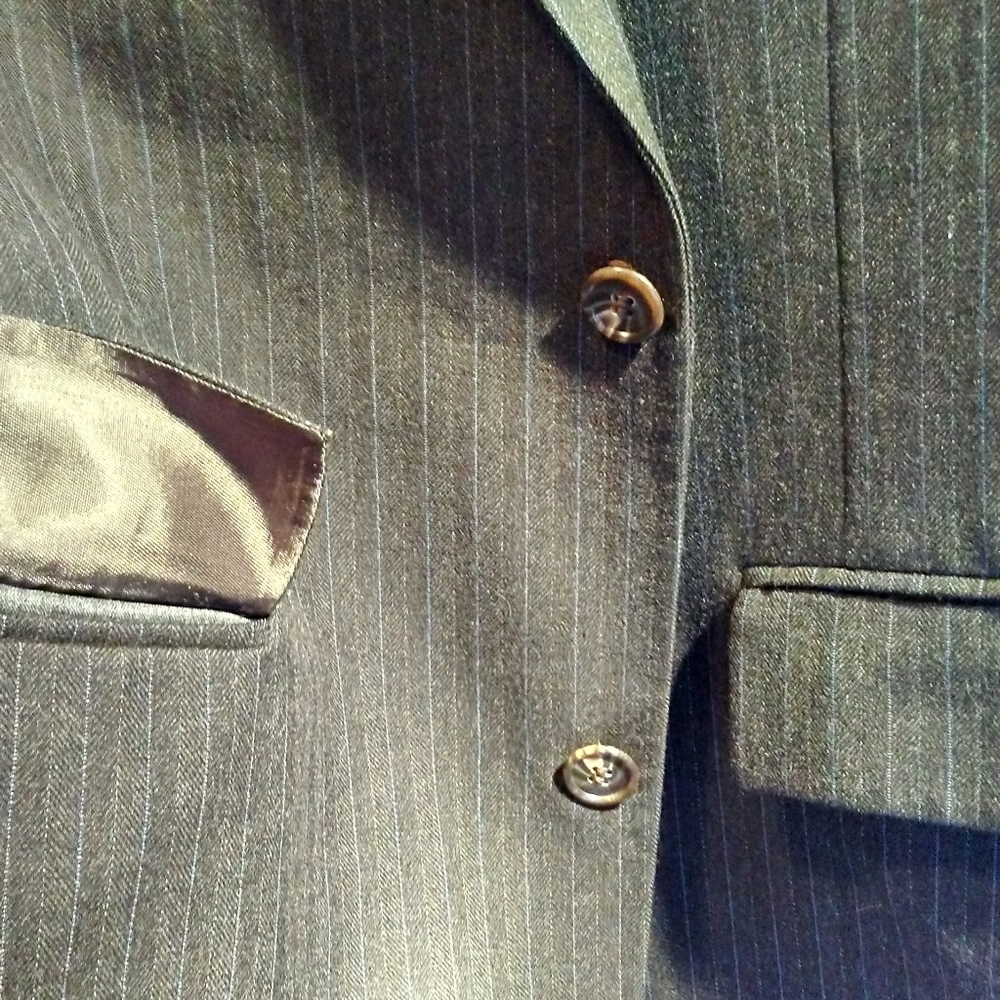 Ah! Austin-Hill Ltd Suit Coat Men 46 Long Gray EUC